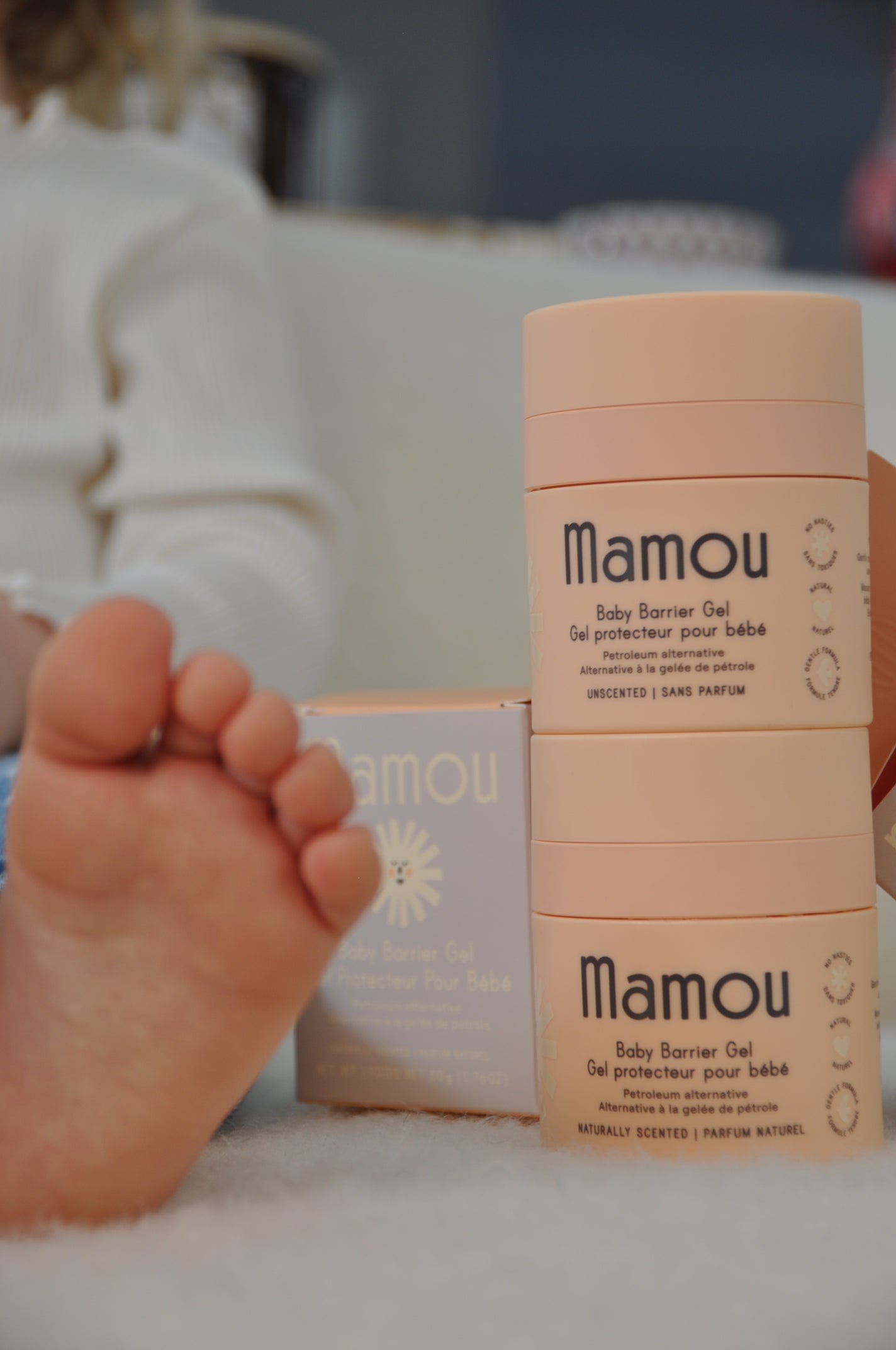 Baby with Mamou Baby Barrier Gel